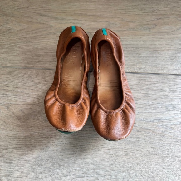 Tieks by Gavrieli Chestnut Leather Slip On Ballet Flats Size 6 - Picture 1 of 6